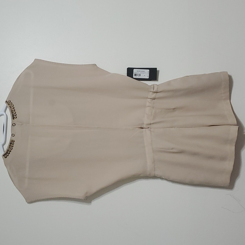 Marciano Women's Size 4 Sleeveless Romper Metal Embellishments Back Slit… - Picture 6 of 7